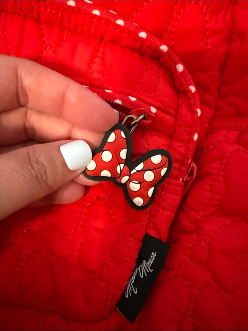 Disneyland Red Minnie Mouse Quilted Backpack